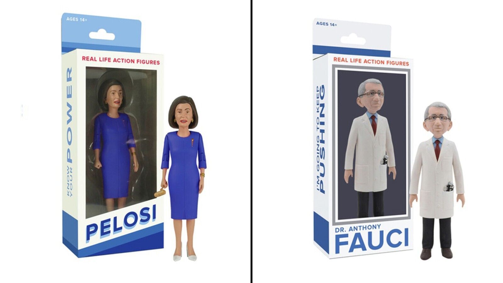 A company is turning Dr. Anthony Fauci and House Speaker Nancy Pelosi into action figures